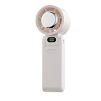 Ventilateur portable pliable à affichage numérique, rechargeable, haute vitesse, avec logo personnalisé pour le bureau