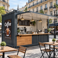 Mini-bar conteneurisé pop-up de 10 pieds avec machine à crème glacée – Kiosque portable pour café