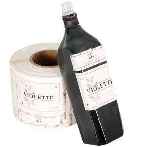 In ấn sang trọng tùy chỉnh nhãn 3D Tính năng kết cấu dập nổi lá vàng trắng đen nhãn rượu vang cho chai thủy tinh - Product Image 5