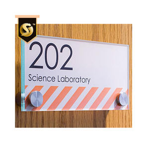 Letrero curvo de aluminio para la dirección del hogar, placa de pared, número de puerta, placa para el hogar, oficina - Product Image 2