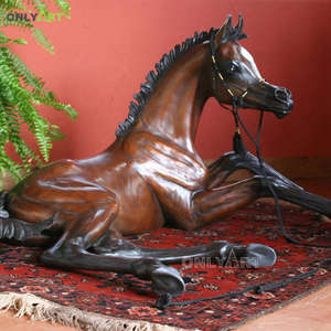 Escultura de caballo árabe de bronce para decoración, escultura personalizada de tamaño antiguo de la vida, para parque temático - Product Image 2