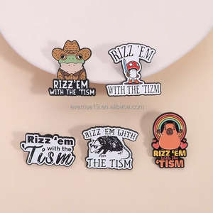 Mini MOQ, venta al por mayor, insignia <span class=keywords><strong>de</strong></span> roedor <span class=keywords><strong>de</strong></span> dibujos animados, alfabeto juguetón y esmalte <span class=keywords><strong>de</strong></span> <span class=keywords><strong>hongos</strong></span>, Pin bonito, artesanía <span class=keywords><strong>de</strong></span> Metal - Product Image 4