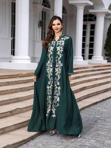 Trung Đông Ramadan Eid Abaya khiêm tốn Phụ Nữ Hồi Giáo Váy Áo Dubai Sequin Thêu Hồi Giáo Phụ Nữ Truyền Thống Quần Áo - Product Image 3