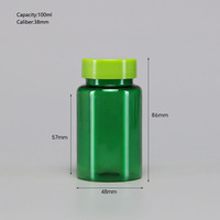 Prix d'usine, flacons en plastique pharmaceutiques pour comprimés, 80 ml, 100 ml, 150 ml, 250 ml