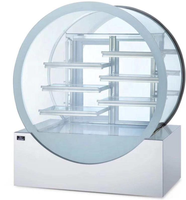Vitrine à gâteaux ronde de luxe, étagères réglables multi-niveaux, contrôleur de température par micro-ordinateur, tube lumineux LED