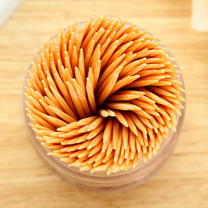 Bamboo Toothpicks With Holder 7-8Cm Portable Disposable Double-Ended For Home Hotel Use 100-200 Pieces Per Pack - Product Image 3