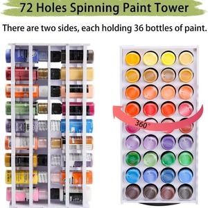 ชั้นวางสีแบบตั้งโต๊ะ 72 ช่อง รูปทรงสี่เหลี่ยม สำหรับจัดเก็บสีงานฝีมือ - Product Image 3