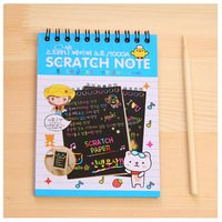 Kit d'art DIY : Cartes à gratter magiques arc-en-ciel en papier pour loisirs créatifs