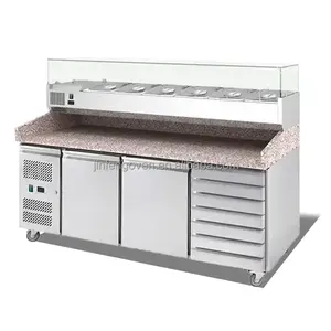 Réfrigérateur commercial d'affichage de comptoir de légumes/réfrigérateur d'affichage de bar à salade à vendre
