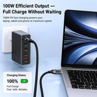 Cable de Carga Rápida USB C a USB C de 100W y 5A, Cable de Cobre Puro con Trenzado de Nailon para iPhone, Laptop, Tablet y Banco de Energía