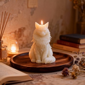Molde de silicona DIY para adornos de gatos de pelo largo, gatos sentados y de pie, incienso, velas, yeso y jabón - Product Image 2