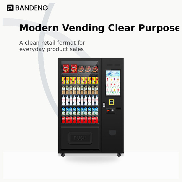 BANDENG 6610 22T Automatic Snack Beverage Vending Machine Combining 360 to 780 Item Storage With a Portable Pull Out Control Box