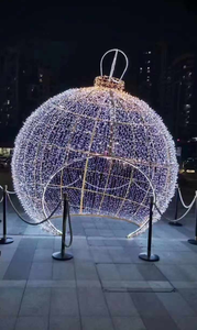 Grande sculpture lumineuse LED de Noël pour l'extérieur, boîte cadeau lumineuse LED, décoration, télécommande, IP65, pour les entrées et les places - Product Image 6