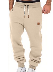 Custom Logo <strong>Men</strong> Canvas Mid Eco-Friendly Breathable Sportswear Sports Casual Sweatpants Base Gym Workout Running Loose Leg Pants - Product Image 3