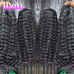 Parrucca di <span class=keywords><strong>capelli</strong></span> umani ricci grezzi cambogiani/birmani, con pizzo HD 13x4, onda profonda riccia, 5x5, pre-tagliata, pre-strappata, senza colla - Product Image 2