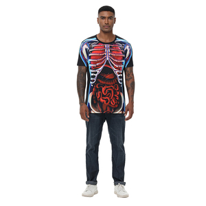 Camiseta gráfica de órganos internos de <span class=keywords><strong>esqueleto</strong></span> masculino con estampado 3D para hombres, divertida camiseta de manga corta con diagrama de estructura humana, camisetas - Product Image 6