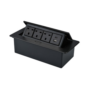 Tomacorriente Universal Oculto para Mesa, <span class=keywords><strong>Enchufe</strong></span> Emergente para Escritorio, Caja de Conexión <span class=keywords><strong>con</strong></span> Puerto <span class=keywords><strong>USB</strong></span>-C para Carga y Datos Multimedia - Product Image 5