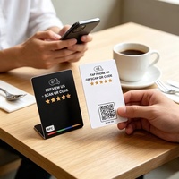 Carte NFC en PVC personnalisée imprimée, puce 213 215 216, 13,56 MHz, carte de partage de réseaux sociaux pour restaurant, partage de liens pour avis cinq étoiles
