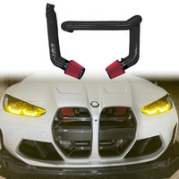 Système d'admission d'air froid en silicone à montage frontal noir + rouge pour G80 G81 M3 G82 G83 M4 G87 M2 S58 (2020+)