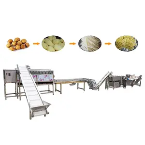 תעשייתי 500 kg/h תפוחי אדמה צ 'יפס כביסה עיבוד קו/תפוחי אדמה רצועת עיבוד קו
