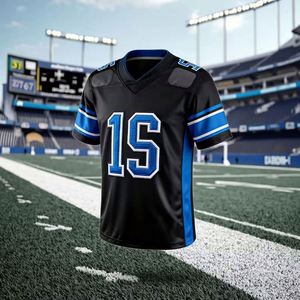 Custom Plus Size Adult American Football Uniform Vintage <b>Mesh</b> Breathable Quick Dry Anti-Bacterial Practice Jersey Short Sleeve - Product Image 1