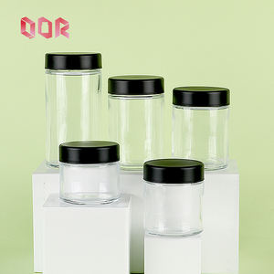 Bocaux en verre transparents de luxe vides pour crème pour le visage, sérum, beurre corporel, gommage au beurre de karité, 1 oz, 2 oz, 3 oz, 4 oz, 5 oz, 6 oz, bocaux en verre sans air - Product Image 1