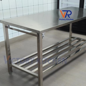Banco de Trabajo Plegable de Acero Inoxidable VCT Modelo 201 de 0.8 mm, Capacidad de 300 kg, para Uso en Panaderías y Restaurantes - Product Image 5