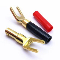 Connecteurs banane Hi-Fi de type Y plaqués or pour câble d'amplificateur de haut-parleur, connecteur de câble audio HIFI à visser