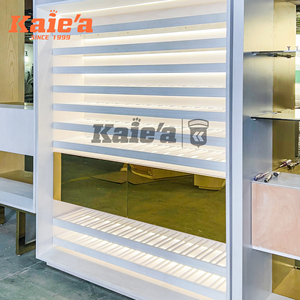 Étagère de vitrine à vin de taille personnalisée de luxe Casiers à vin en verre Couleur OEM noir gris foncé - Product Image 2