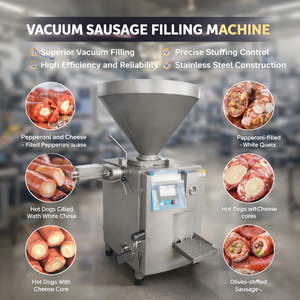 Máquina Industrial Automática de Embutir Salchichas al Vacío para la Producción de Salchichas Rellenas de Queso, Salchichas Alemanas y Salami - Product Image 1
