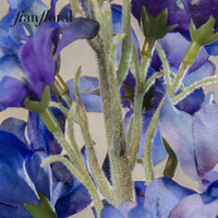 FONG IAN Nouveau Design Delphinium Artificiel Bleu, Faux Jacinthe Florale en Latex Effet Réel pour Mariage ou Décoration Intérieure pour le Nouvel An
