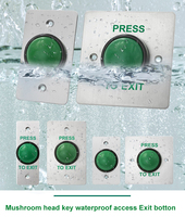 12V NO/NC/COM métal extérieur étanche IP66 système d'alarme serrure de porte libération ouverte pousser à champignon bouton de sortie interrupteur