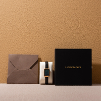 Boîte à montre de luxe personnalisée, style livre, emballage cadeau, insert en mousse floquée, logo en feuille d'or, Lionwrapack