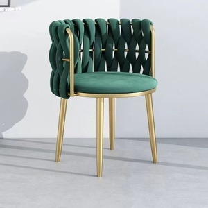 Sillas de Comedor Modernas Tapizadas en Terciopelo con Tejido de Tela para Sala de Estar, Sillas de Oficina Acolchadas de Lujo para el Hogar - Product Image 6