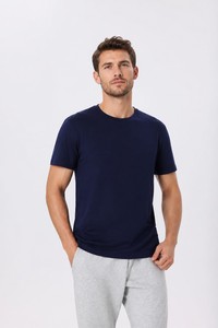 T-shirt décontracté pour homme en coton 100% doux, respirant, à séchage rapide, toucher frais, vert menthe, élastique, pour usage quotidien, vente en gros - Product Image 2