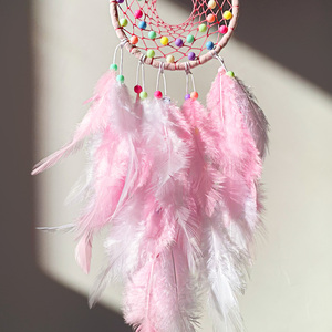 JIN PENG Acchiappasogni con Piume e Campanelli a Vento, Decorazione Moderna Intrecciata da Appendere allo Specchietto Retrovisore dell'Auto, per la Casa, Regalo per Lei - Product Image 6