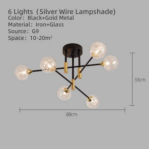 Candelabro moderno simple <span class=keywords><strong>Nordi</strong></span> creativo cálido Popular para dormitorio Bar pasillo sala de estar restaurante luz de techo elegante uso interior - Product Image 5