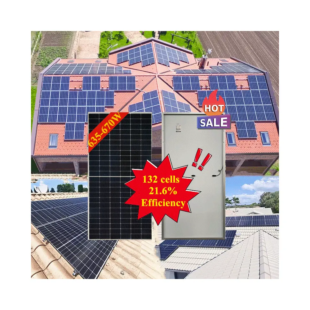जीसीएल मोनोक्रिस्टलाइन सिलिकॉन सौर पीवी पैनल घर बिजली के लिए सौर फोटोवोल्टिक पैनल
