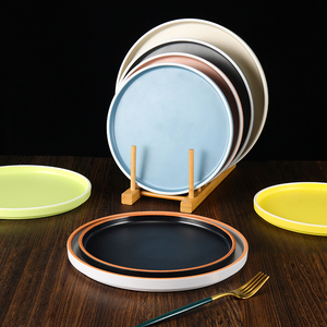 Piatto da bistecca in melamina in stile nordico di lusso piatti da portata riutilizzabili per la colazione dell'hotel in plastica piatta creativa - Product Image 4