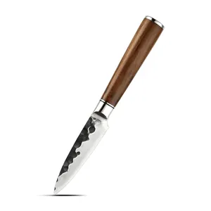 Personalizado 6 pulgadas de acero inoxidable Full Tang antiadherente patrón hoja herramientas fruta tallado cuchillos fileteado cuchillo fabricantes