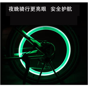 Bicycle Valve Lamp <b>Led</b> <b>Light</b> Green Ipx4 Waterproof For Road Mountain Bike Night Riding <b>Battery</b> <b>Powered</b> Plastic - Product Image 4