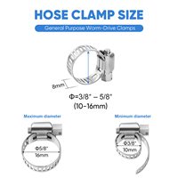 Collier de serrage allemand en acier inoxydable 304 avec finition zinguée, personnalisable avec logo, vente en gros ODM OEM