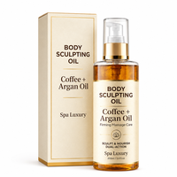 Huile de massage amincissante pour le corps à l'argan marocain et au café, soin hydratant raffermissant pour spa, support OEM/ODM, marque privée