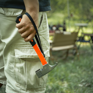 캠핑 해머 캠프 다기능 그라운드 네일 해머 네일 풀러 철 해머 헤드 휴대용 구조용 야외 도구 - Product Image 4