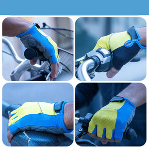 2026 Men Women Premium Quality Half-<b>Finger</b> Racing Cycling Gloves Breathable Non-Slip Adjustable Wrist <b>Strap</b> Lightweight - Product Image 3