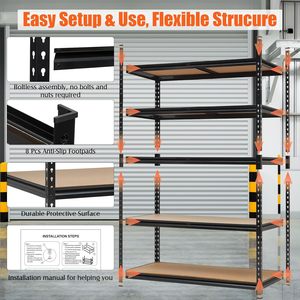 <span class=keywords><strong>Étagère</strong></span>s de garage robustes, <span class=keywords><strong>étagère</strong></span>s de rangement réglables, <span class=keywords><strong>étagère</strong></span>s de rangement de garage réglables, rayonnages utilitaires en métal - Product Image 5