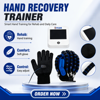 Gants de rééducation robotiques pour doigts Mirror Leyidi, appareil d'exercice électrique intelligent certifié CE, bleu noir S-XL pour usage domestique post-AVC