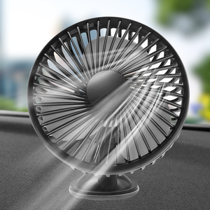 Mini ventilateur de voiture à tête unique rotatif à 360 degrés, avec ventouse, électrique, <span class=keywords><strong>12V</strong></span>/24V USB universel - Product Image 3