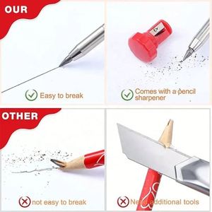 Rotulador Profesional para Carpintero de 2.8mm, Diseño Especial para Dibujo, Construcción Metálica para Bocetos, CN ZHE MGQB04 - Product Image 4