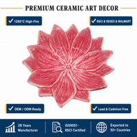 Assiette à dessert de style américain personnalisée, design lotus rose, assiette jetable, vaisselle en céramique sûre, plats de service pour salade, maison, camping